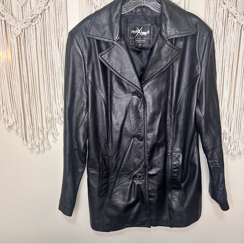 Wilson Maxima Women's Sleek Black Leather Jacket